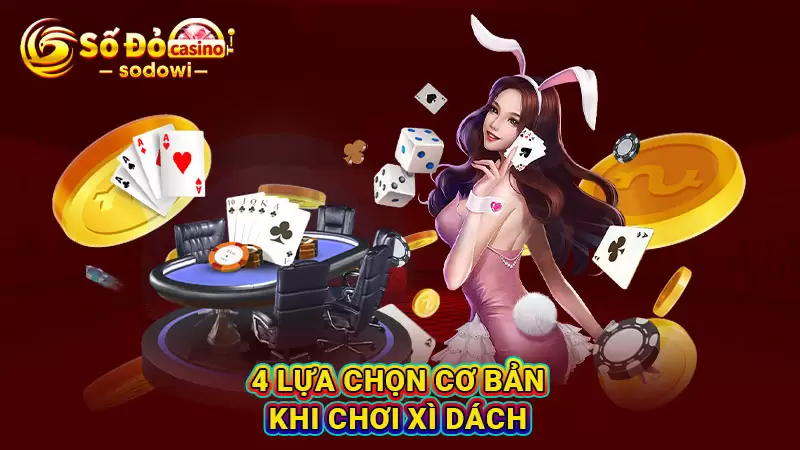 4 lựa chọn cơ bản khi chơi xì dách